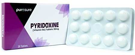 PuroSure Vitamin B6 50 mg, Pyridoxine, 28 Tablets
