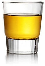 GATEQ 6er Pack Schnapsgläser Vertikale Getreideplattform 100ML Transparent Gläser für Whisky, Tequila, Wodka und Liköre