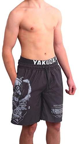 Yakuza Herren Armed Clown Badeshorts, Schwarz, XL