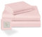 Pizuna Coton Peigné Parure de Lit 180x200 cm Complet Rose Clair, 100% Coton Longue Durée 400 Fils Armure Satin Comprend 1 Drap Housse, 1 Drap Plat, 2 Taie d'oreiller (Coton Draps 2 Personnes)