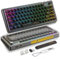 VGN GAMEPOWER K75 Pro Teclado mecánico 75% con Perilla y Tecla Transparente,Teclado Intercambiable en Caliente de 82 Teclas Gasket Mounted,Support QMK/Via,2,4Ghz/BT5.0/USB-C Cable,18 RGB,para Win/Mac
