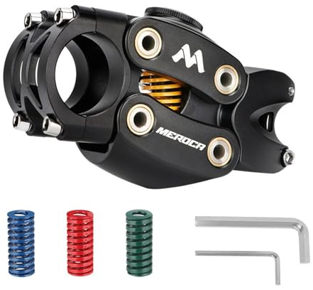 Stelo di Sospensione Attacco Manubrio per Bicicletta, Ammortizzante, per Bici da Strada, Ghiaia, Ibrida e E-Bike, 7 Gradi, 90 mm