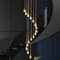 Candelabros colgantes de cristal de gota de lluvia ajustables de 120 '' / 305 cm de largo 16 luces Lámparas de escalera de oro de burbujas Lámparas de techo alto Foyer Lámparas de entrada Accesorios