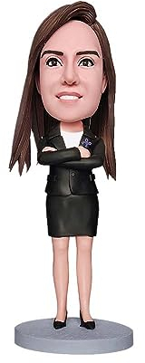mydedor Individueller Wackelkopf, lebensechte Figur, personalisierte Skulptur, Geschenke für Auto, Büro, Armaturenbrett, handgefertigtes Geschenk für Mutter, Chef, Tante, Frauen, exquisite Details