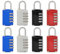 Kellegour 8 Pcs Cadenas à Code 4 Chiffres, Combinaison Pour Valise, Vestiaire Sport, Casier (Noir, Argent, Rouge, Bleu)