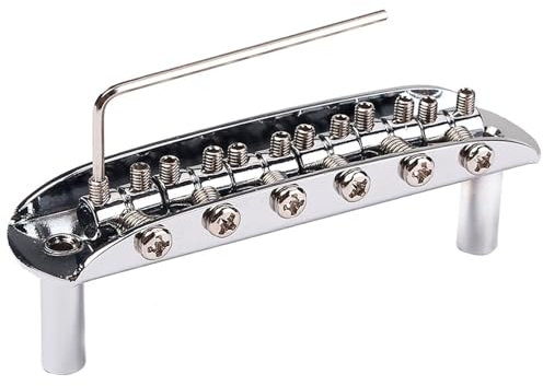 ulafbwur Jazzmaster/Jaguar Style Steg aus Metall mit verstellbaren Zylindersätteln für Mustang-Gitarre