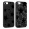 Yoedge 2 Stück Handyhülle für iPhone 8/7 / SE 2020 / SE 2022 Hülle 4,7, Stern Muster Frauen Mädchen Aesthetic Motiv Handyhülle Dünn Weich Schwarz Silikon Slim TPU Stoßfest Schutzhülle für iPhone 8