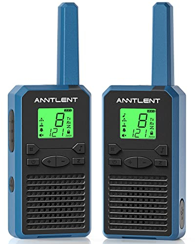Walkie-Talkie Ricetrasmittenti Professionali Lunga Distanza, walkie talkies con le Cuffie, Ricaricabili Radio Ricetrasmittente, PMR 446, 8 Canali e 121 Codici di Privacy, Domestico/All'aperto