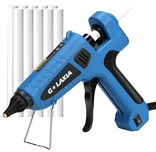 G LAXIA Glue Gun 60W 200℃, Glue Sticks (10pcs 10cm), Fast Heating Suitable for DIY Handicrafts, Toys, Repairs-Hot Glue Gun for Crafting