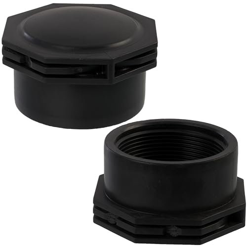 AERZETIX - C75029 - Juego de 2 Tapones hembra 2 para atornillar para manguera de riego sistema de goteo - presión máx 10 bar - en polietileno - racor circuito tapa irrigación
