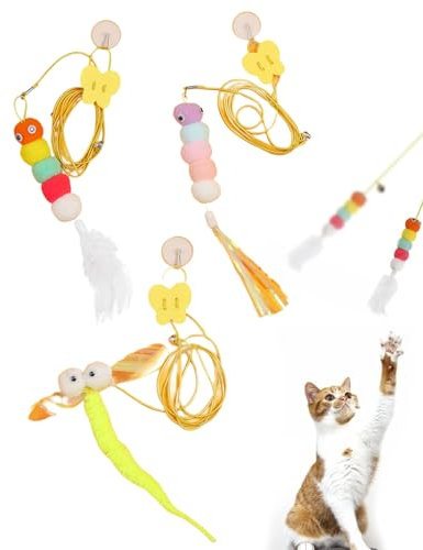 UYRVAPE Jouet pour Chat Porte Suspendue Souris Jouet Chat Interactif, Jeu Chat Chaton Interieur, Jouets en Peluche, Jouet interactif pour Chat