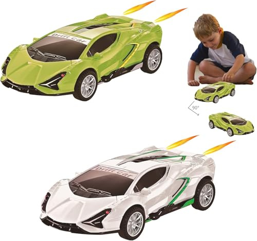 WEINIBAO 2 Stück Trägheitsauto Aufziehauto, Kleine Rückziehauto Spielzeugauto Rennwagen, Reibung Angetrieben Auto Fahrzeuge Spielzeug für Kinder, Aufziehspielzeug Autos für ab 3 Jahren Jungen Mädchen