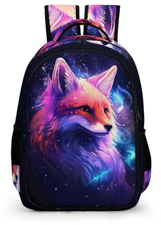 TPISLI Ranzen Mädchen 5 Klasse Bunte Fuchs Schulrucksack Jungen 5.klasse Schulranzen Mädchen 1. Klasse Animal Fuchs Leichter Reise Outdoor Freizeit