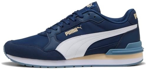PUMA Tenis Unisex St Runner V4 NL, Lona Blanca Azul Persa, 41 EU