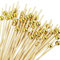Lot de 110 brochettes à cocktail en bois - Pour cocktails - Cure-dents - Pour amuse-bouche - Décoration de cocktail - 12 cm - Perles dorées