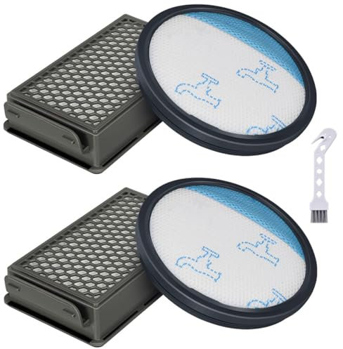 2 sets de filtres de remplacement pour l'aspirateur Rowenta Compact Power Silence Force Cyclonic RO3731EA RO3753EA RO3718EA RO3724EA RO3786EA RO3798EA, Remplace ZR005901