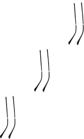 IWOWHERO 3 Paar Brillenzubehör Brillengestell Bügel Brillenersatzbügel Für Brillenscharniere Ersatzzubehör Gafas Schwarze Sonnenbrille Brillenersatzbügel Aus Metall