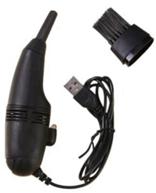 Xbsduih Aspirateur pour ordinateur, aspirateur pour clavier, aspirateur mini USB, aspirateur pour machine à coudre, noir