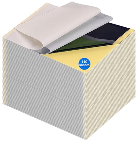 110 Stück Transferpapier Tattoo, Stencil Papier Tattoo Handzeichnung für Tattoo-Transfer, 4-lagiges Design Tattoo Transferpapier, Tattoo Zubehör Blaupause matritzenpapier für Tattoos, A4-Format A