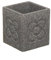 ROCKING GIFTS Vaso Baño Diseño Baldosa Cuadrada Panot Barcelona Gris Efecto Piedra, Portacepillos Decorativo, 10 cm