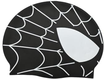 Gorro de Natación Unisex, Gorro de Natación de Niños, Gorro de natación de silicona impermeable unisex, diseño de araña Gorro Natación Silicona, Gorro de Natación de Tejido Elástico y Secado Rápido