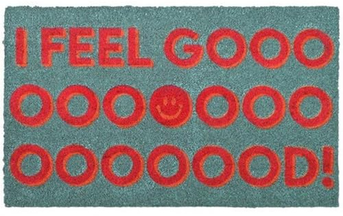 Gift Company Fussmatte, I Feel Good, türkis 75x45x1,5cm