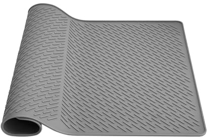 Flaroey Silicone Stove Top Protector Mat Glass Stove Top Protector Mat to Prevent Scratching Glass Top Stove Cover Protectore Drying Mats Drying Mats for Kitchen Gray