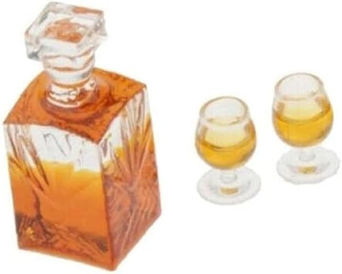 Un ensemble de mini bouteilles de whisky et de vin, accessoires miniatures pour maison de poupée à l'échelle 1:12, mini décoration de vin et de whisky