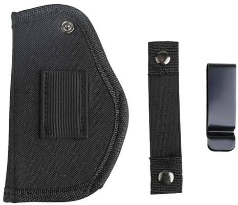 Hopzab Tactical Belt Holster for Concealed Carry, IWB/OWB Pistol Holster with Mag Pouch, Ambidextrous Design for Full Size & Subcompact Handguns, for Men/Women(Black)