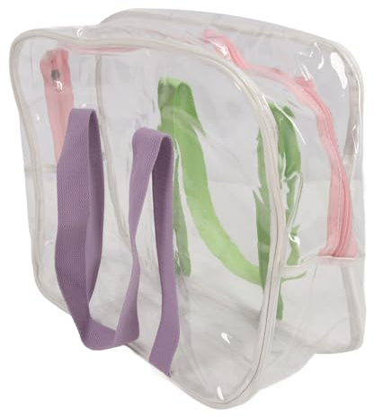 Focket Strandtasche, Große Kapazität wasserdichte PVC -Klarbeutel mit Reißverschluss Zum Reisenschwimmen (Licht)
