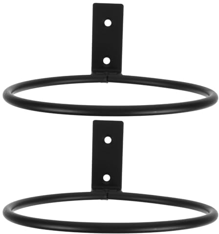 GALPADA 2pcs Foldable Wall Mounted Raised Dog Bowl Holder with Height-adjustable Iron Frame, Space-saving Elevated Pet Feeder for Indoor and Outdoor Use