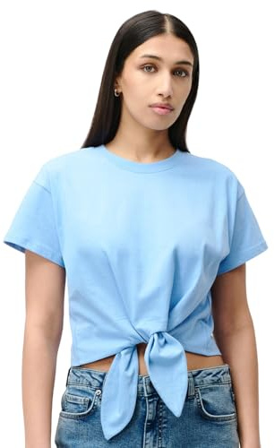 LeGer Tessy T-Shirt - Kurzarm Tshirt Damen mit Knotendetail - lockere Passform - Oberteil aus Baumwolle - Mode für Damen - by Lena Gercke - Gr. 34-44