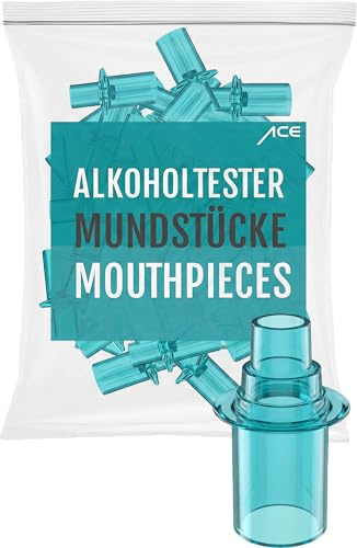 ACE Mundstücke für die Alkoholtester AF-33, A, Q und X - Packung mit 100 Promilletester-Mundstücken - 100er Mundstück-Packung