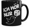 MoonWorks Kaffe-Tasse Spruch Ich hör nur Mi Mi Mi MiMiMi Geschenk Büro Kollege Kollegin Chef einfarbig schwarz Unisize