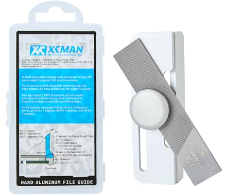 XCMAN Alpine Ski Snowboard Hard Aluminum Racing Side Edge Bevel Angle File Guide CNC Made with Clamp Device-2°