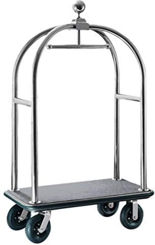 Carrello portapacchi di alta qualità per hotel bagagli carrello trasporto extra stabile carrello Hotel carrello valigie carrello Packwagen in colore argento