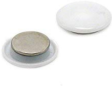 High Power White Planning Office Magnets for Fridge, Whiteboard, Noticeboard, Filing Cabinet - 30mm dia x 11mm high - Pack of 120