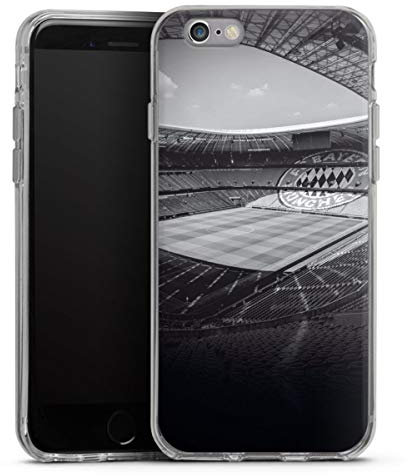 DeinDesign Silikon Hülle kompatibel mit Apple iPhone 6 Case transparent Handyhülle FC Bayern München FCB Stadion