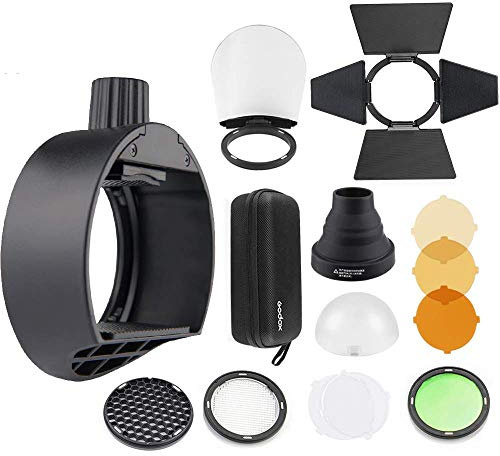 Godox AK-R1 Rundkopf-Zubehörsatz Godox S-R1 Blitzkopfadapter für V860II TT685 TT600 Blitzgerät + NAMVO Diffusor