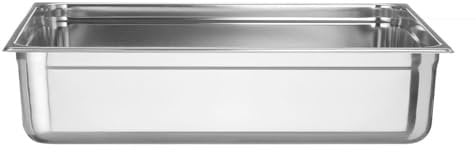 HENDI Gastronormbehälter, Temperaturbeständig von -40° bis 300°C, Heissluftöfen-Kühl- und Tiefkühlschränken-Chafing Dishes-Bain Marie, 43L GN 2/1, 650x530x(H)150mm, Edelstahl 18/10