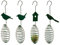 3 Stück Esschert Design Futterfeder, Vogelfutter-Spirale, Halterung für Futterball, Futterkugel, Sortiert, ca. 9,8 cm x 7,7 cm x 35,2 cm