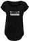 Man muss das Leben tanzen Design Damen Long Back Shaped Tshirt lässiges Shirt mit neuem Print Sommer Top L Schwarz (B36-466-L-Schwarz)