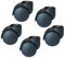 Ruedas para Silla Oficina,Ruedas para Muebles de 50 Mm,Ruedas De Repuesto,Sin Varilla Silencian,para Sillas de Oficina Ruedas Universales,Rolling y Silencioso,5 Piezas(black)