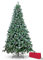 Brigros - Albero di Natale Artificiale Ago di pino folto, + Borsone, Effetto Realistico, Rami a Gancio, Facile Montaggio, PVC, Base Metallica, Ignifugo (Innevato, 210 cm)