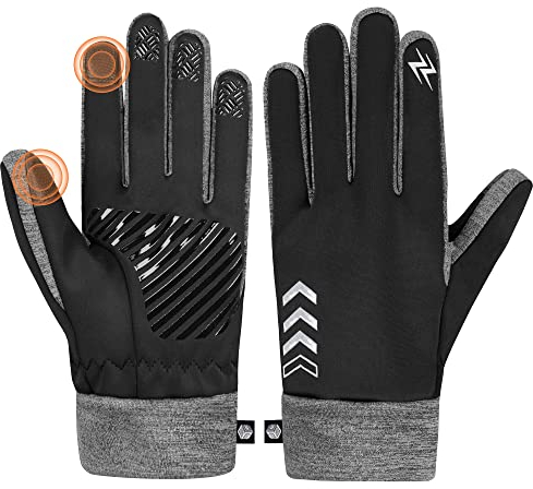 SUN CUBE Winterhandschuhe für Herren und Damen, Touchscreen-Thermohandschuhe, Fingerspitzen, Handwärmer, rutschfest, kälte- und windbeständig, wasserdichte Fäustlinge zum Laufen, Radfahren, Wandern,