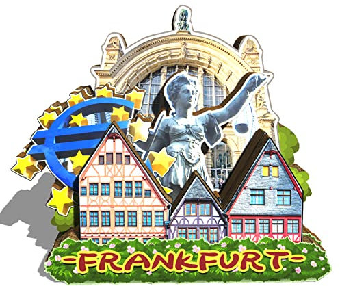 Orlybar Deutschland Frankfurt Magnet Kühlschrankmagnet Holz 3D Sehenswürdigkeiten Reise Sammlerstück Souvenirs Dekoration Handmade-2
