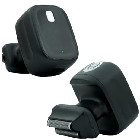 Skull Shaver One Lion PRO Folienrasierer für Männer - Elektrorasierer mit gestuftem Doppelfolienkopf, Silber