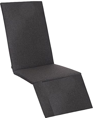 KETTtex EXKLUSIV Auflage Basic-Relaxsessel Anthrazit I Gartenstuhl Polster 170x50x4cm I KTH2 Sitzauflage weich & robust I Stuhlauflage wasserabweisend & atmungsaktiv I UV-beständiges Sitzkissen
