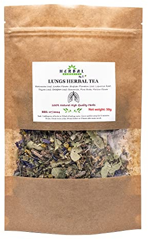 Lungs Tea 50g Loose Natural Herbal Detox/cough relief cold flu/Natural Cleanse/Bronchial support - Linden Coltsfoot Thyme Respiratory System -Herbal Remedies by J. -