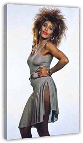 FUKITT Rock Singer Tina Turner Classic Poster Canvas Poster Bedroom Decor Sports Landscape Office Room Decor Gift Frame-style 08x12inch(20x30cm)